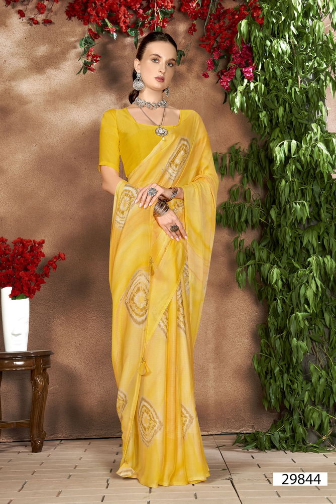 Tamia By Vallabhi Shibori Chiffon Printed Sarees Wholesale Market In Surat